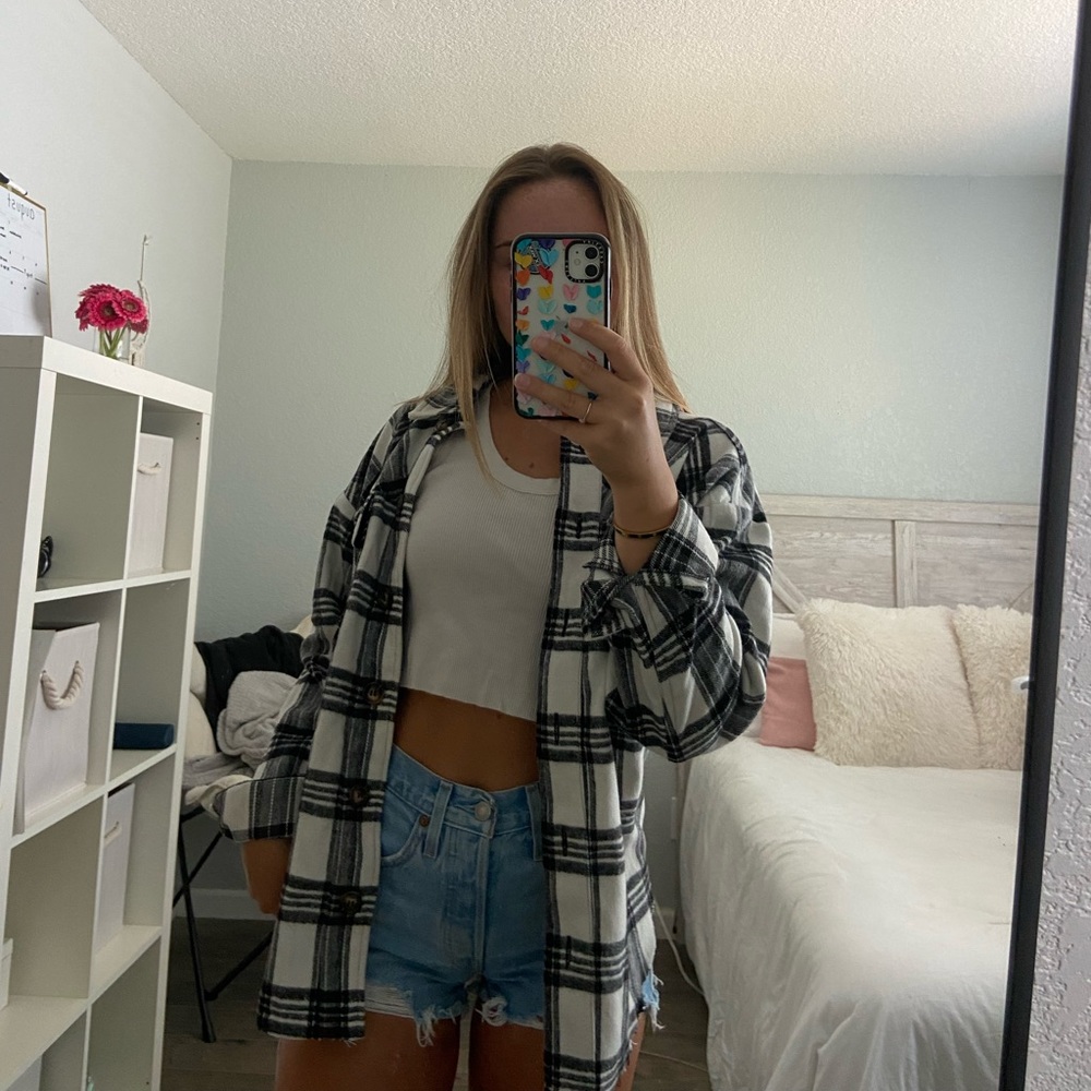 Black and White Shacket
